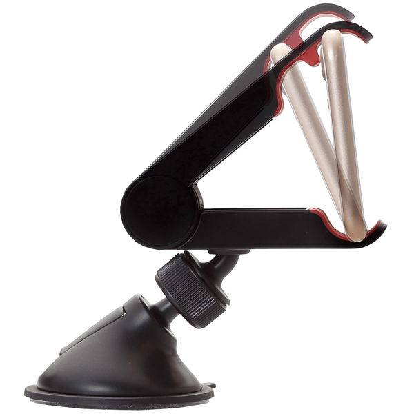 車載用スマホスタンド/ゲル吸盤タイプ/クリップタイプ/ブラック