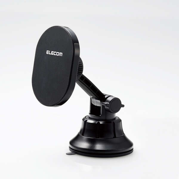 車載アクセサリー/スマホホルダー/マグネット吸着/ゲル吸盤タイプ/ブラック