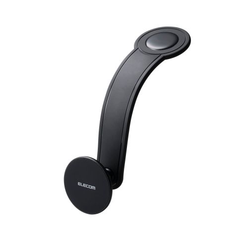 車載アクセサリー/スマホホルダー/マグネット吸着/粘着タイプ/角度調整/メメタルプレート付属/ブラック