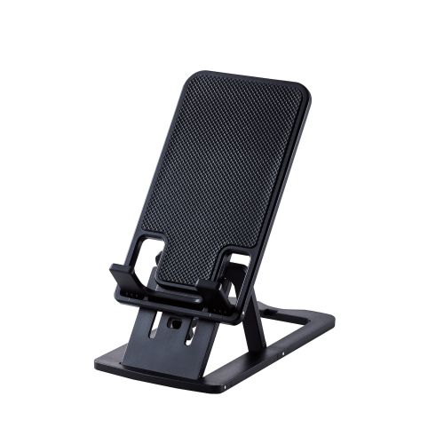 スマートフォン用スタンド/コンパクト/薄型/軽量/高さ調節可能/ブラック
