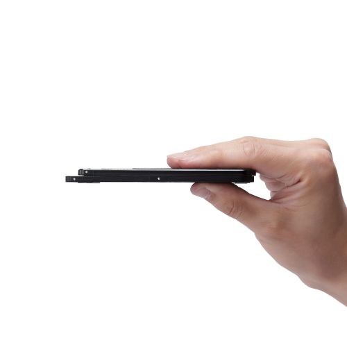 スマートフォン用スタンド/コンパクト/薄型/軽量/高さ調節可能/ブラック