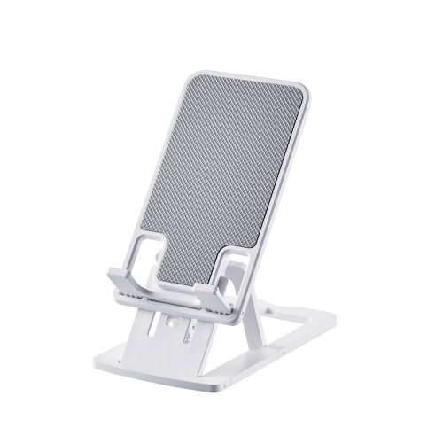 スマートフォン用スタンド/コンパクト/薄型/軽量/高さ調節可能/ホワイト