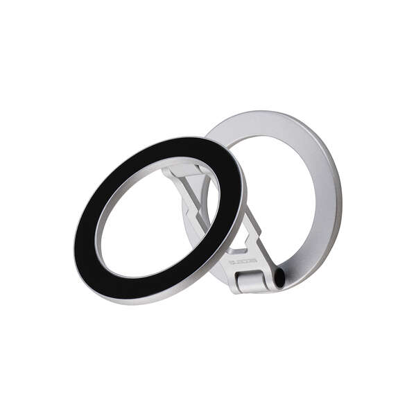 スマホスタンド/薄型/MagSafe対応/両面マグネット/シルバー