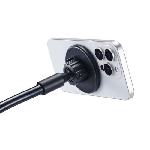 スマホスタンド/フレキシブルアーム/角度調整/MagSafe対応/ブラック