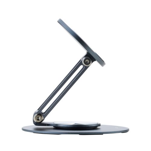 スマホスタンド/薄型/MagSafe対応/角度調整/360°回転/メタルプレート付属/ブラック