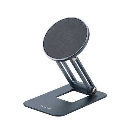 スマホスタンド/薄型/MagSafe対応/コンパクト/メタルプレート付属/ブラック