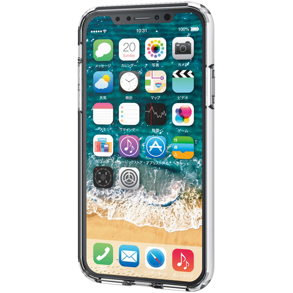 iPhone XS用ハイブリッドケース/クリア