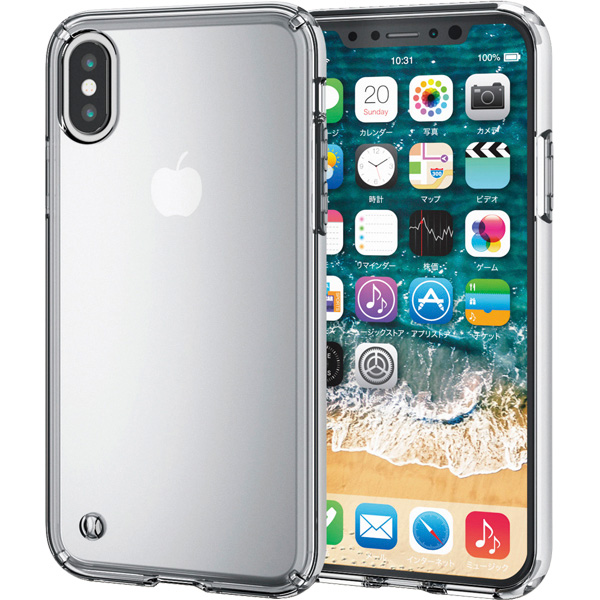 iPhone XS用ハイブリッドケース/クリア