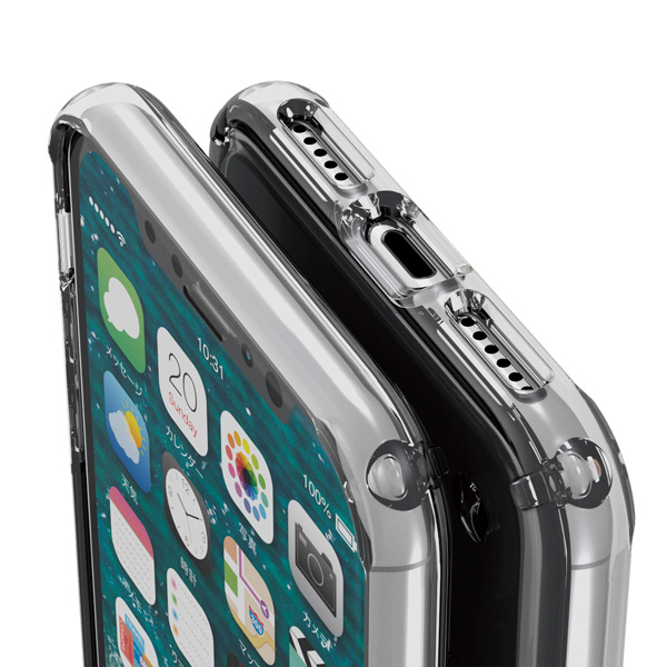 iPhone XS用ハイブリッドケース/クリア