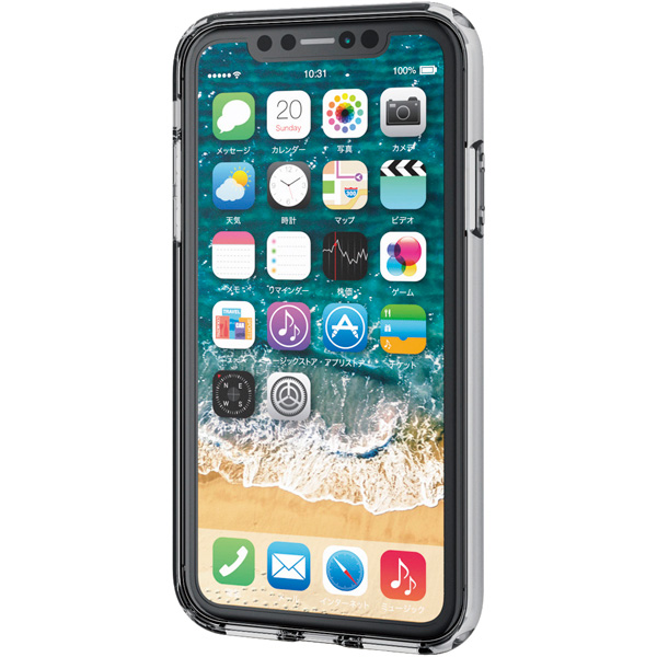 iPhone XR用ハイブリッドケース/クリア