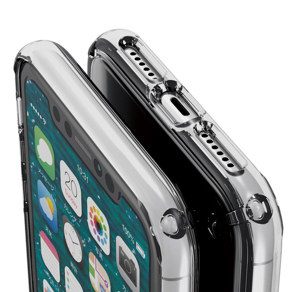 iPhone XR用ハイブリッドケース/クリア