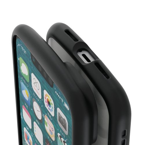 iPhone 14/iPhone 13用ハイブリッドケース/TOUGH SLIM LITE/フレームカラー/背面クリア/ブラック