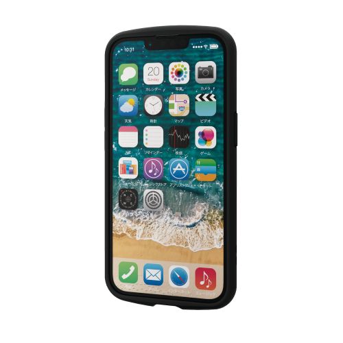 iPhone 14/iPhone 13用ハイブリッドケース/TOUGH SLIM LITE/フレームカラー/背面クリア/シルキークリア/ブラック