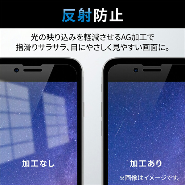 iPhone SE 第3世代/SE 第2世代/8/7/6s/6用フィルム/ブルーライトカット/指紋防止/反射防止