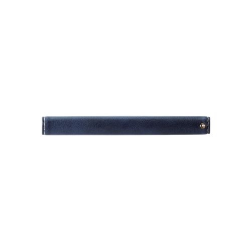 iPhone SE 第3世代/SE 第2世代/8/7用レザーケース/手帳型/耐衝撃/磁石付き/ステッチ/クリアケース/ネイビー