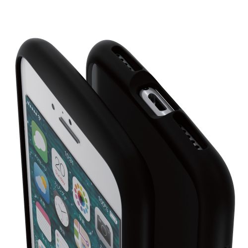 iPhone SE 第3世代/SE 第2世代/8/7用ハイブリッドケース/TOUGH SLIM LITE/フレームカラー/背面クリア/ブラック
