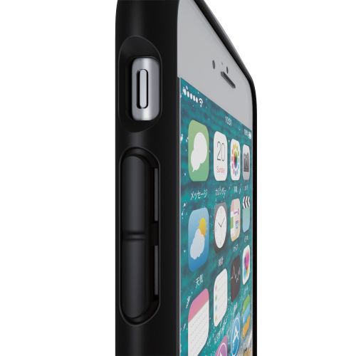 iPhone SE 第3世代/SE 第2世代/8/7用ハイブリッドケース/TOUGH SLIM LITE/フレームカラー/背面クリア/ブラック