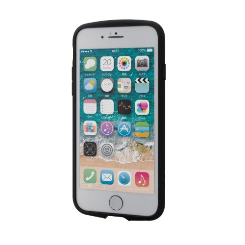iPhone SE 第3世代/SE 第2世代/8/7用ハイブリッドケース/TOUGH SLIM LITE/フレームカラー/背面クリア/ブラック