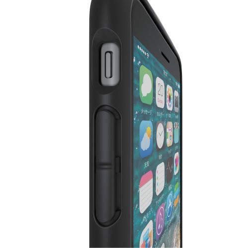 iPhone SE 第3世代/SE 第2世代/8/7用ハイブリッドケース/TOUGH SLIM LITE/フレームカラー/背面クリア/シルキークリア/ブラック