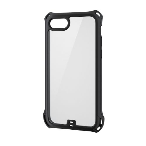iPhone SE 第3世代/SE 第2世代/8/7用ハイブリッドケース/ZEROSHOCK/フレームカラー/背面クリア/ブラック