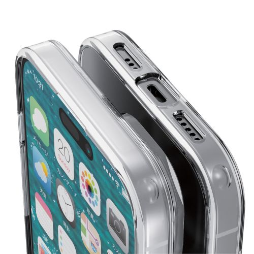 iPhone 15用ハイブリッドケース/スタンダード/クリア