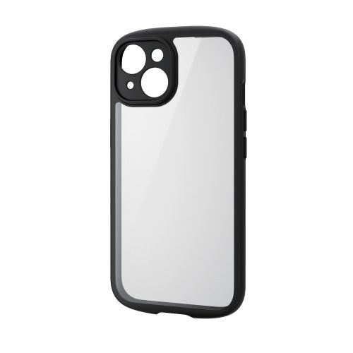 iPhone 15用ハイブリッドケース/TOUGH SLIM LITE/フレームカラー/背面クリア/極限保護/ブラック