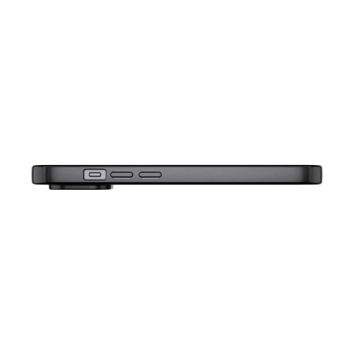 iPhone 15用ソフトケース/極限保護/メタリック加工/メタリックブラック