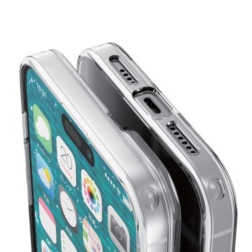 iPhone 15 Plus用ハイブリッドケース/スタンダード/クリア