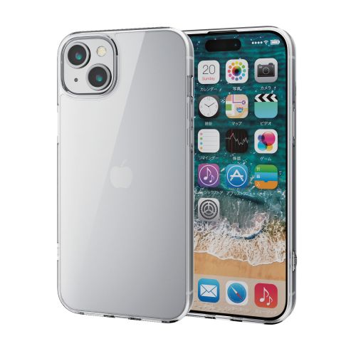 iPhone 15 Plus用ハイブリッドケース/スタンダード/クリア