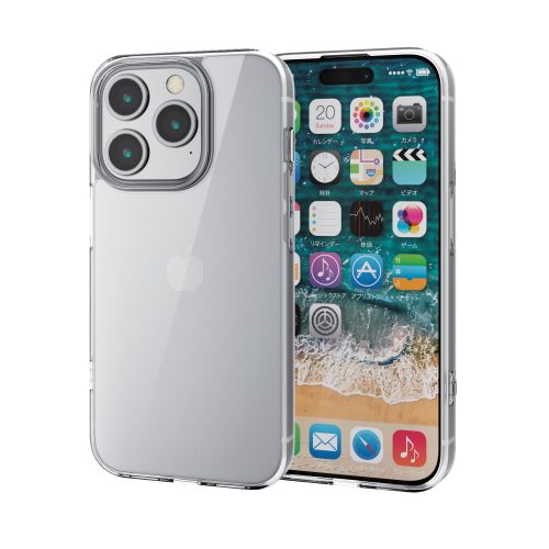 iPhone 15 Pro用ハイブリッドケース/スタンダード/クリア