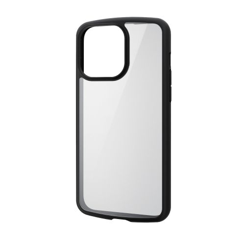 iPhone 15 Pro Max用ハイブリッドケース/TOUGH SLIM LITE/フレームカラー/背面クリア/ストラップシート付属/ブラック