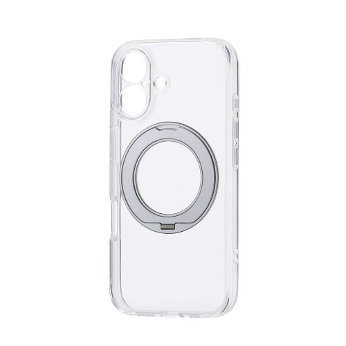 iPhone 16/ハイブリッドケース/極限/MAGKEEP/スタンド/シルバー