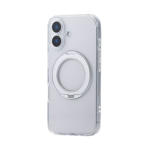 iPhone 16/ハイブリッドケース/極限/MAGKEEP/スタンド/シルバー
