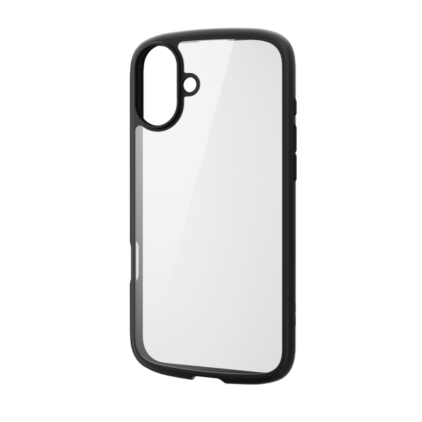 iPhone 16 Plus用ハイブリッドケース/TOUGH SLIM LITE/フレームカラー/背面クリア/ストラップシート付属/ブラック