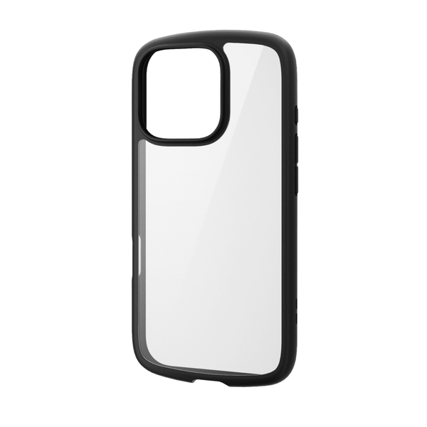 iPhone 16 Pro用ハイブリッドケース/TOUGH SLIM LITE/フレームカラー/背面クリア/ストラップシート付属/ブラック
