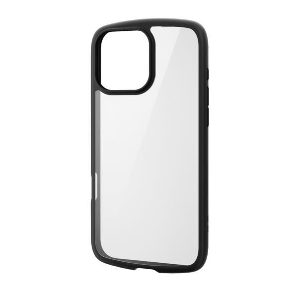 iPhone 16 Pro Max用ハイブリッドケース/TOUGH SLIM LITE/フレームカラー/背面クリア/ストラップシート付属/ブラック
