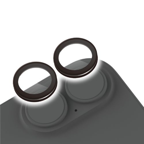 iPhone 17/iPhone 16/iPhone 16 Plus/カメラレンズガラスフィルム/超透明/ブラック