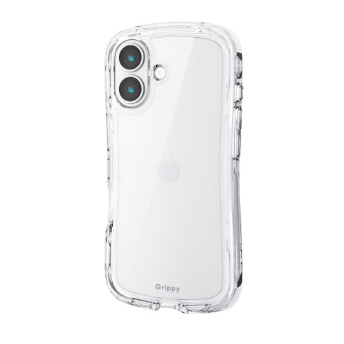 iPhone 17/Grippy/オールクリア/メタルステッカー付/クリア