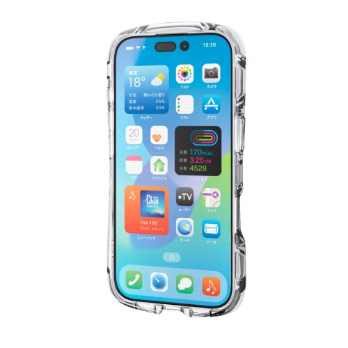 iPhone 17/Grippy/オールクリア/メタルステッカー付/クリア