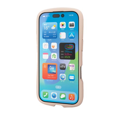 iPhone 17/Grippy/フレームカラー/メタルステッカー付/ベージュ