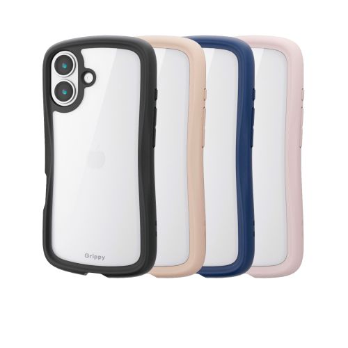 iPhone 17/Grippy/フレームカラー/メタルステッカー付/ブラック