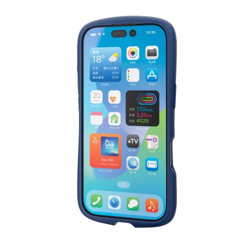 iPhone 17/Grippy/フレームカラー/メタルステッカー付/ネイビー