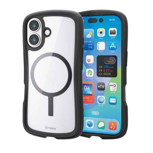 iPhone 17/Grippy/フレームカラー/MAGKEEP/ブラック