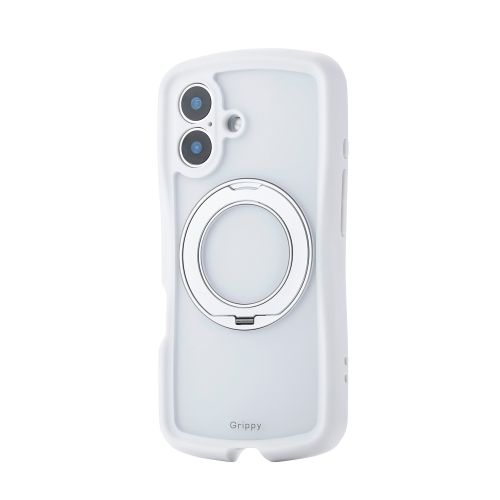 iPhone 17/Grippy/フレームカラー/極限/MAGKEEPスタンド/ホワイト