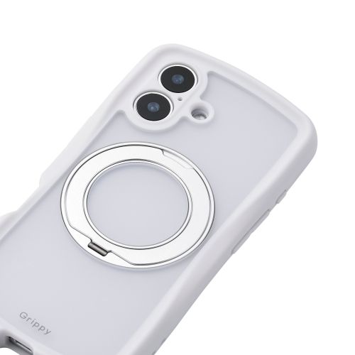 iPhone 17/Grippy/フレームカラー/極限/MAGKEEPスタンド/ホワイト