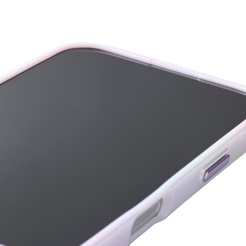 iPhone 17/ハイブリッドケース/オーロラカラー/メタルステッカー付/ラベンダー