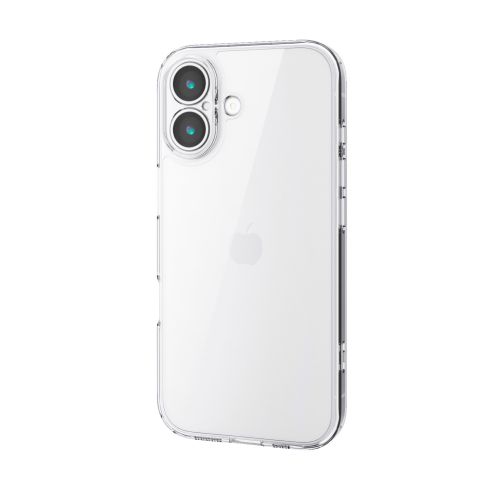 iPhone 17/ハイブリッドケース/極限/メタルステッカー付/クリア