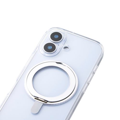 iPhone 17/ハイブリッドケース/MAGKEEP/スタンド/シルバー