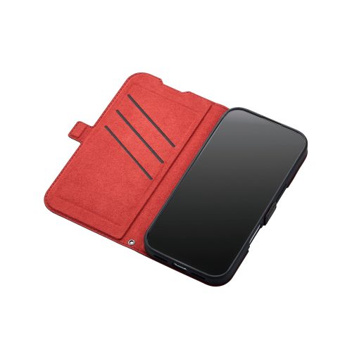 iPhone 17/手帳型ケース/薄型/磁石付/MAGKEEP/ブラック