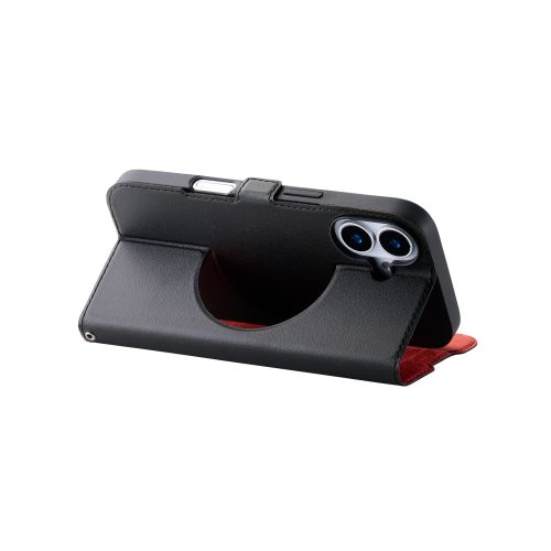 iPhone 17/手帳型ケース/薄型/磁石付/MAGKEEP/ブラック